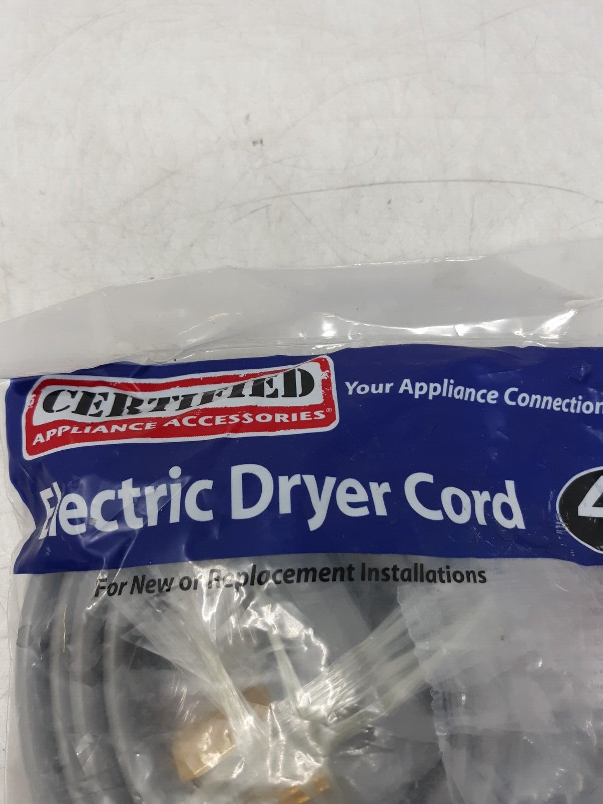Certified Appliance Accessories 4ft Electric Dryer Cord 10/3 Gauge 30A 3-Prong