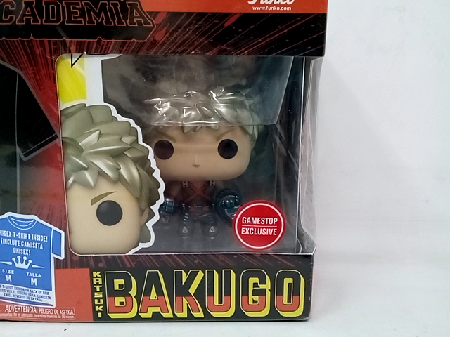 Funko My Hero Academia POP Katsuki Bukugo and T-Shirt GameStop Exclusive