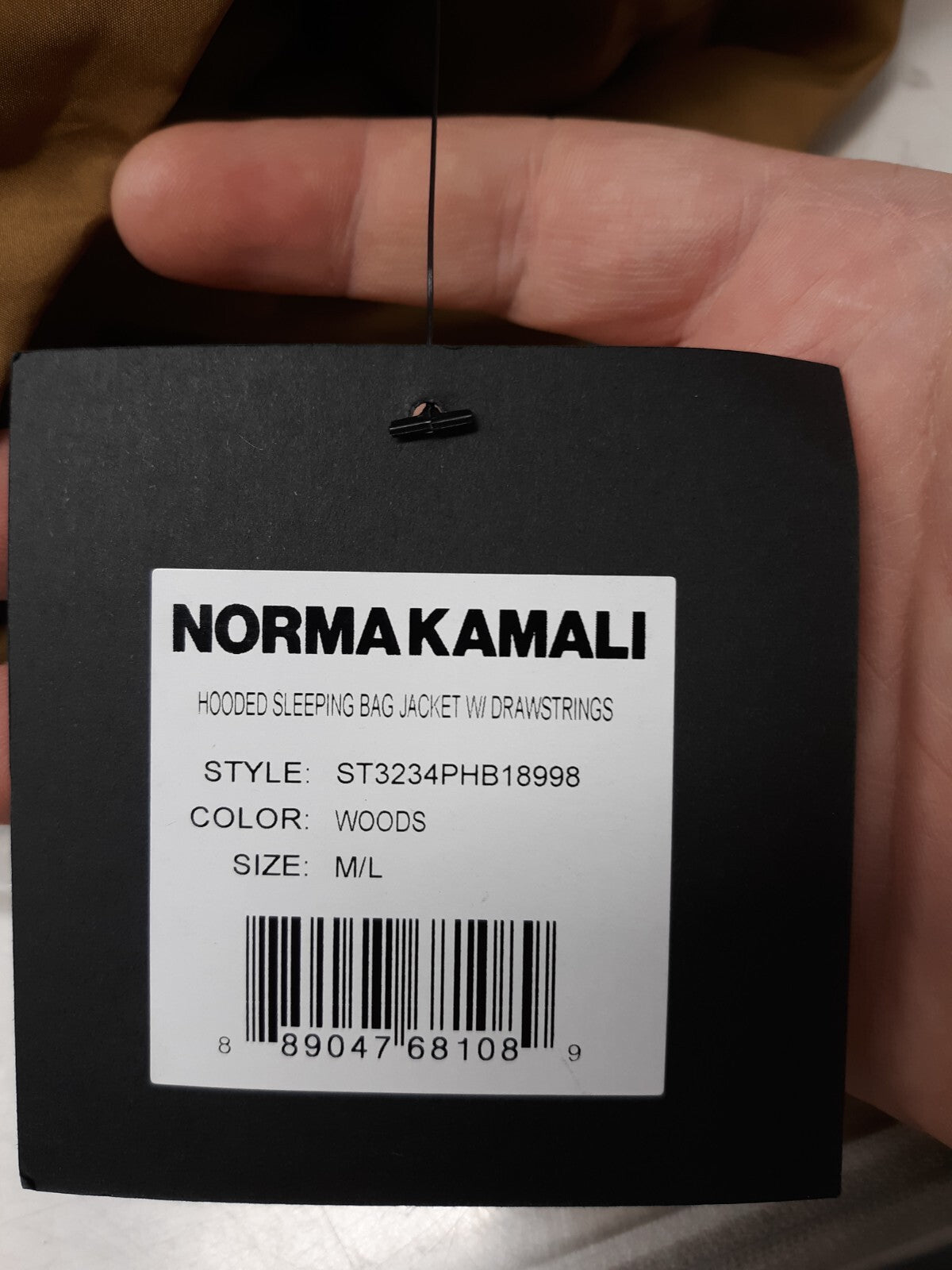 Light Brown/Nude Norma Kamali Sleeping Bag W/ Drawstrings M/L