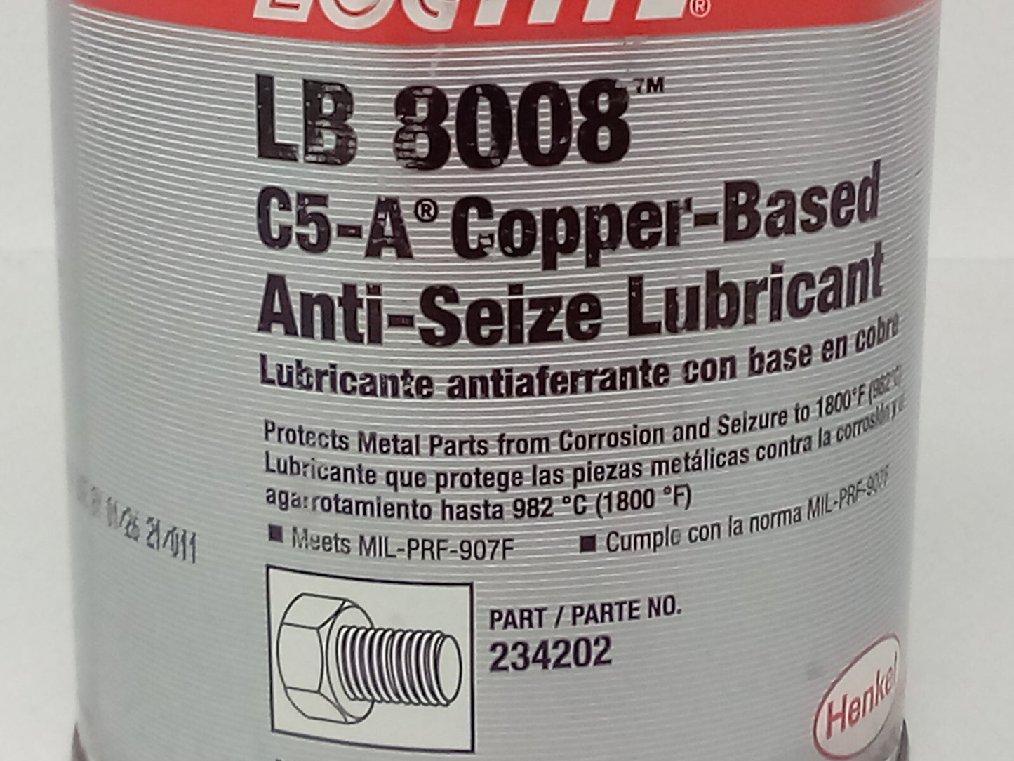 Loctite LB 8008 C5-A Copper Based Anti-Seize Lubricant 234202 1 Lb Can
