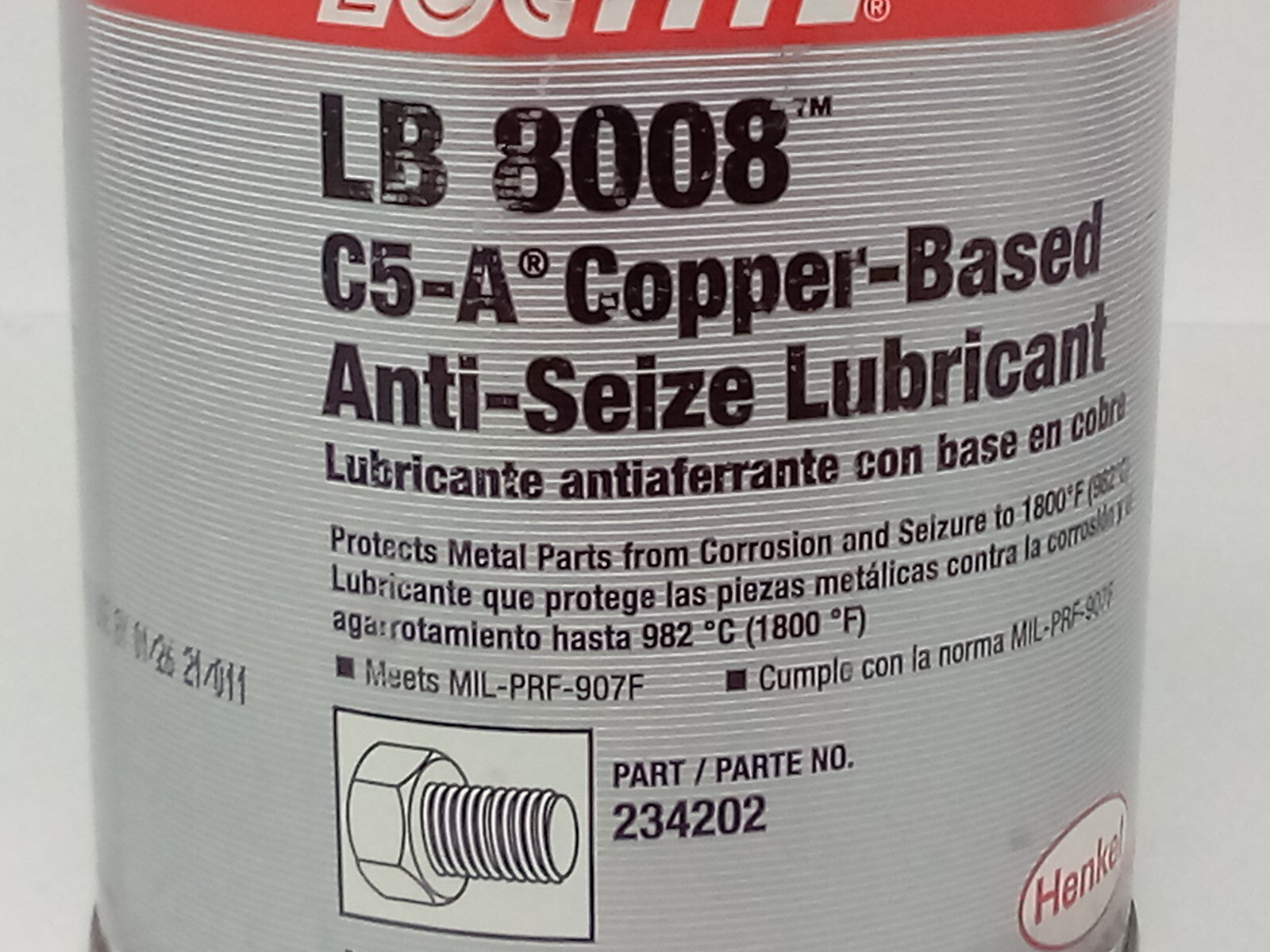 Loctite LB 8008 C5-A Copper Based Anti-Seize Lubricant 234202 1 Lb Can