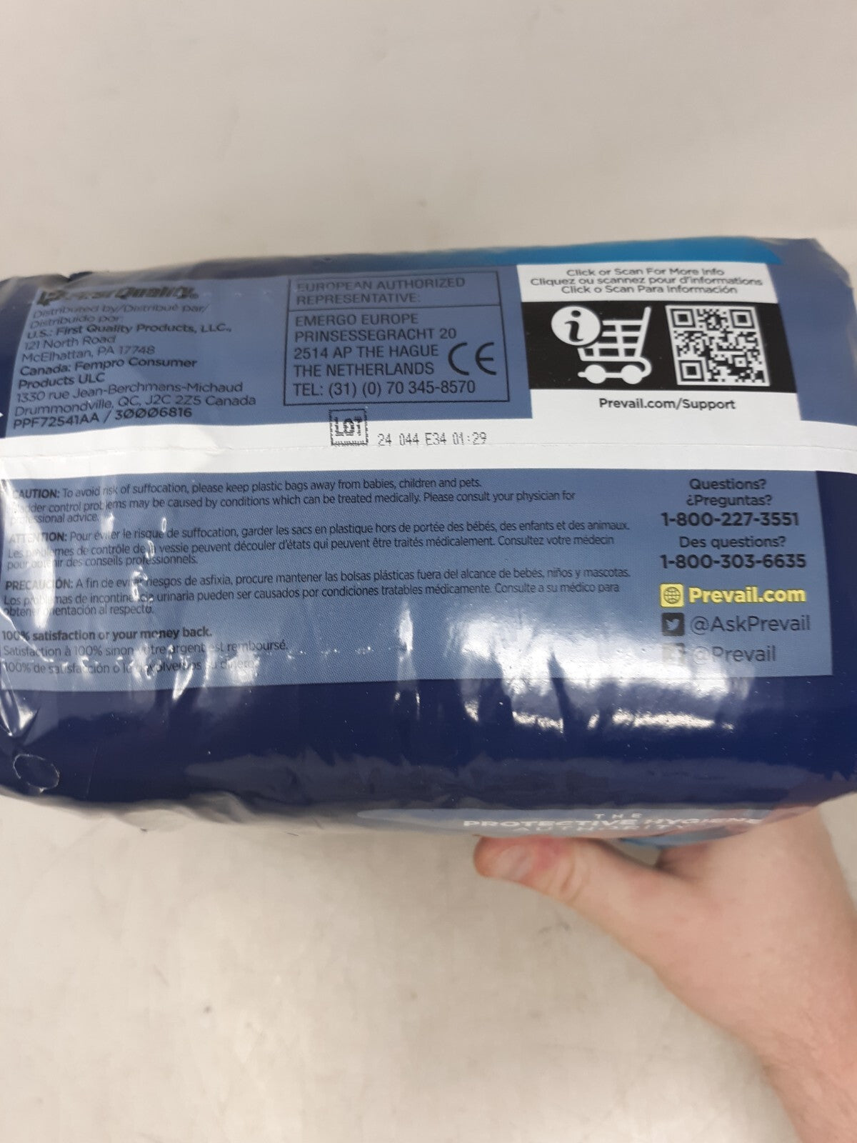 Prevail Per-Fit Protective Incontinence Underwear Extra Absorbency (PFM-512)