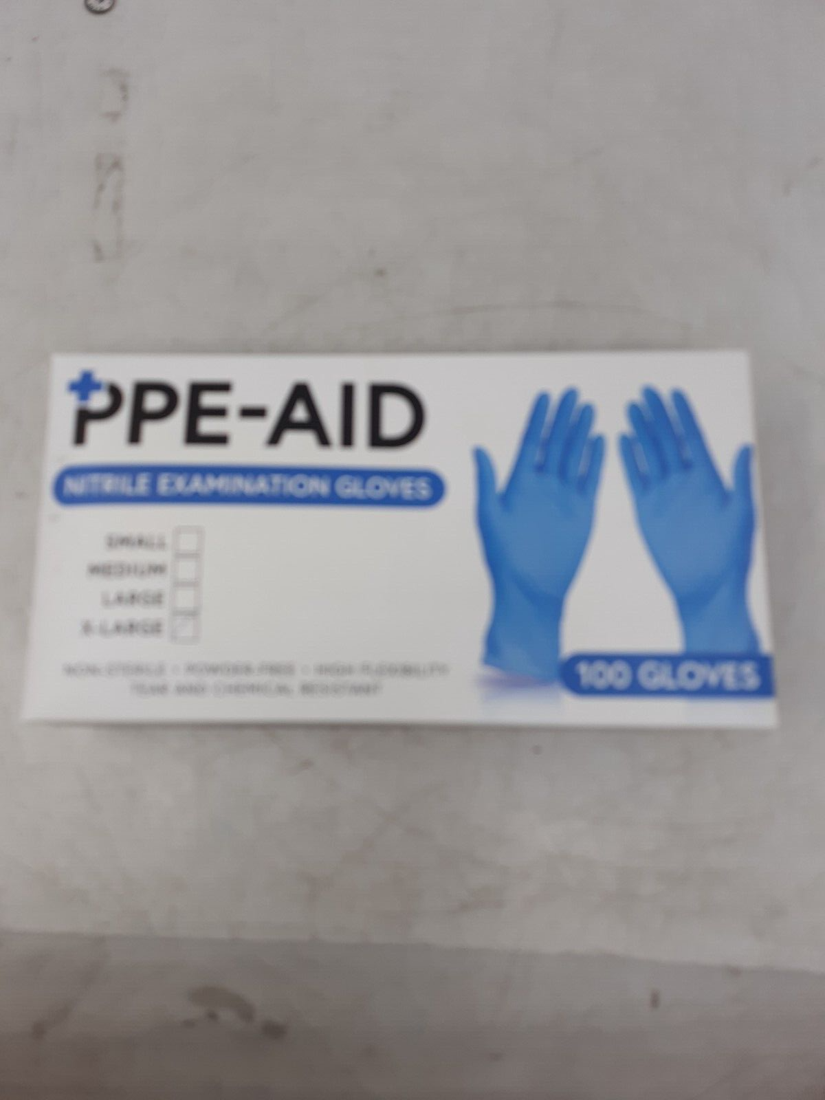 PPE-AID Nitrile Examination Gloves X-Large Powder-Free 100 Count