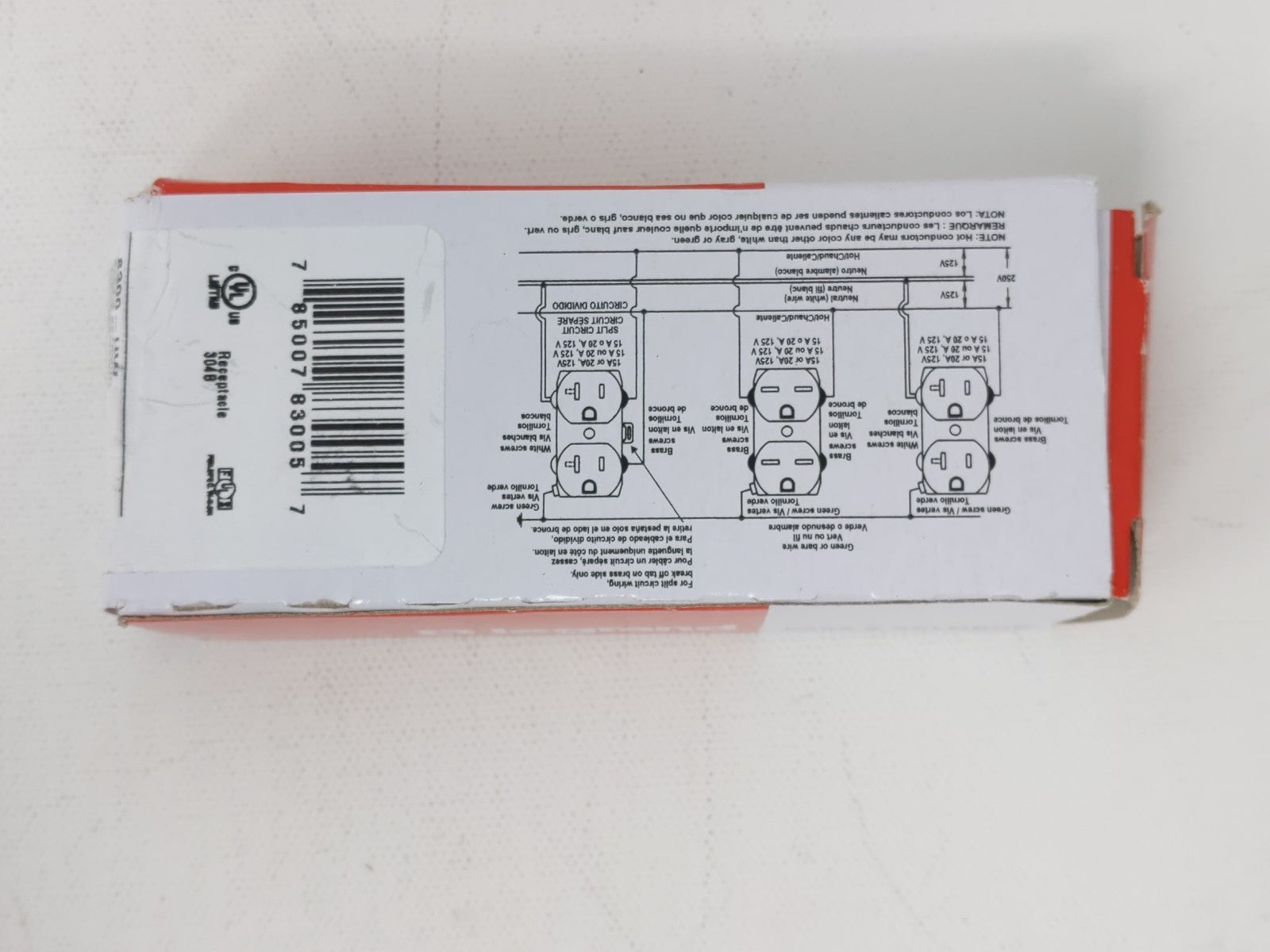 Legrand Radiant 8300-HW Duplex Receptacle 20A 125V Compact Hospital Grade-10 Pck