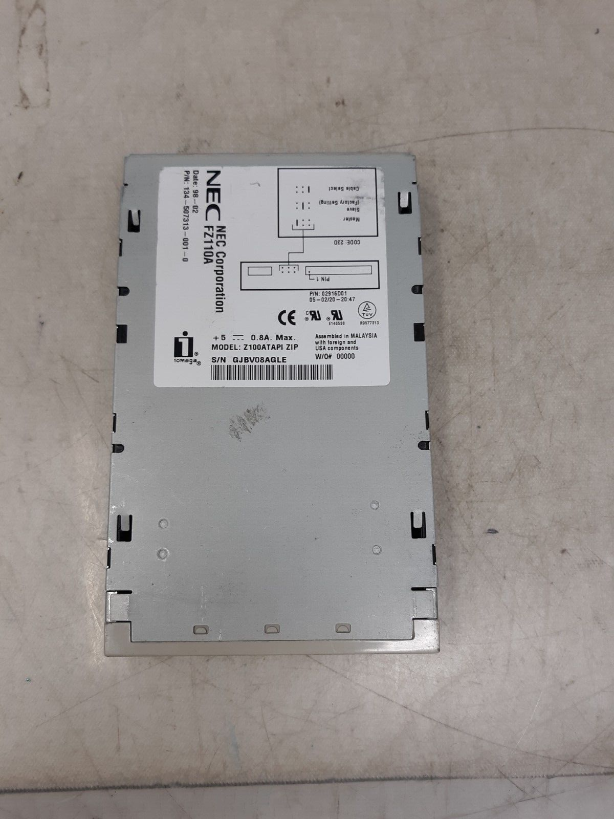 Fdd, fz110a, p/n 134-507313-001-0, (fl-100) 3.5" Floppy Drive