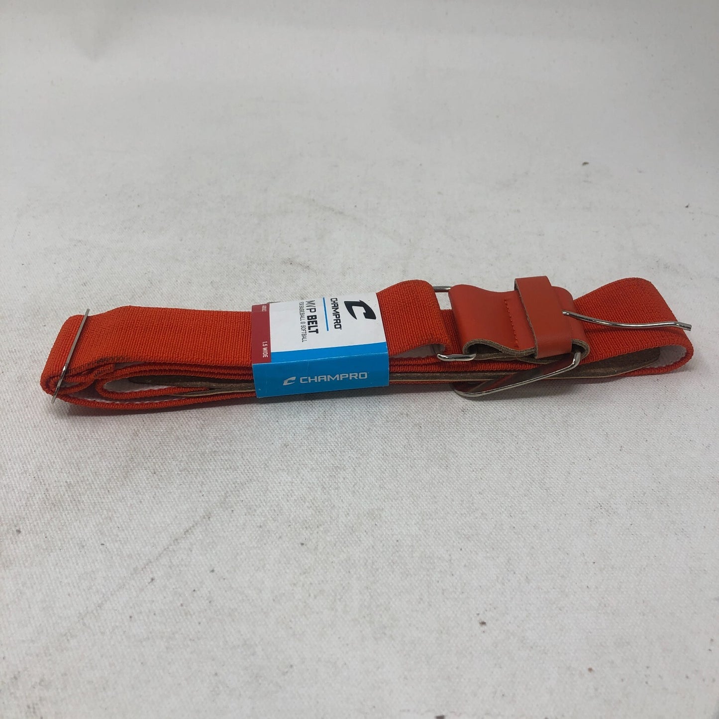 Champro Adult MVP Leather Baseball Belt - Orange 1.5 Wide