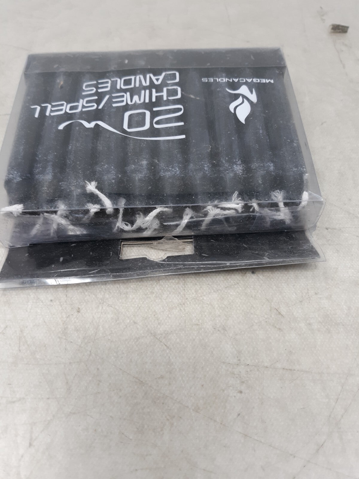 Mega Candles - Unscented 4" Chime / Spell Taper Candles - Black, Set of 20