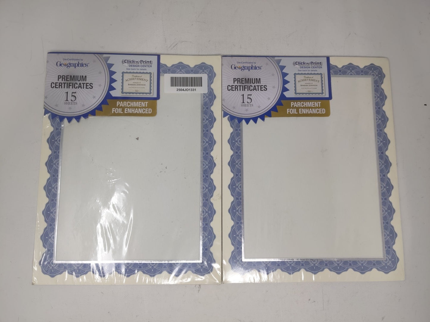 Geographics  Certificate 47849 Blue Royalty Border 30/Pack