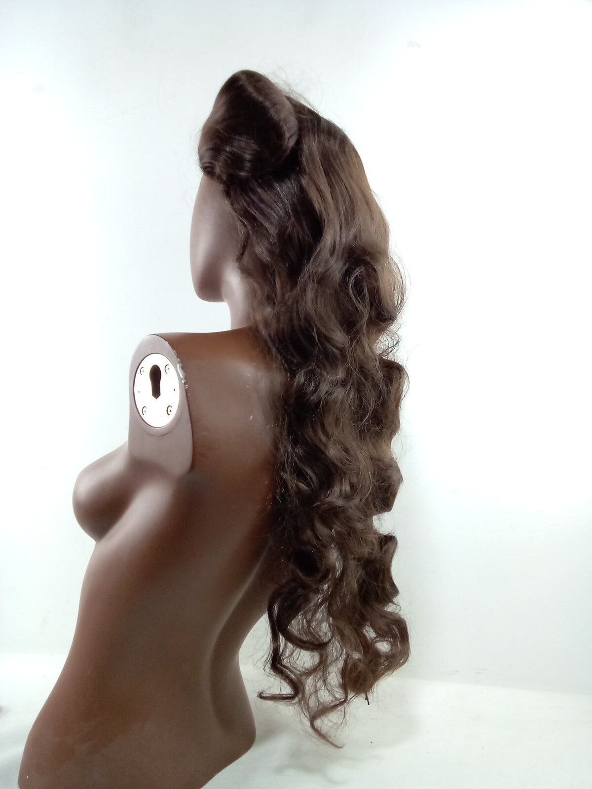 Lacey Costume Wig of New York Collection Style: Deluxe Evita Color 6 Brown 25"