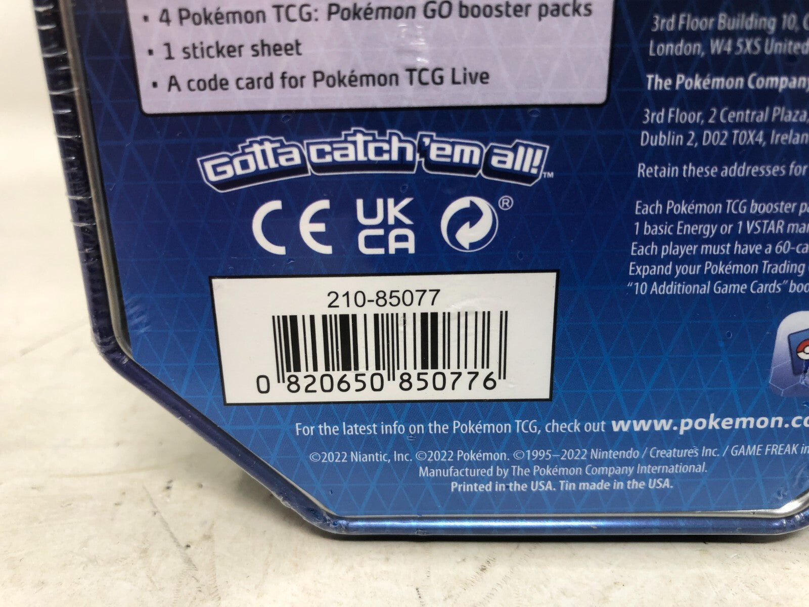 Pokemon TCG Pokemon Go Pikachu Booster Tin *Sealed*