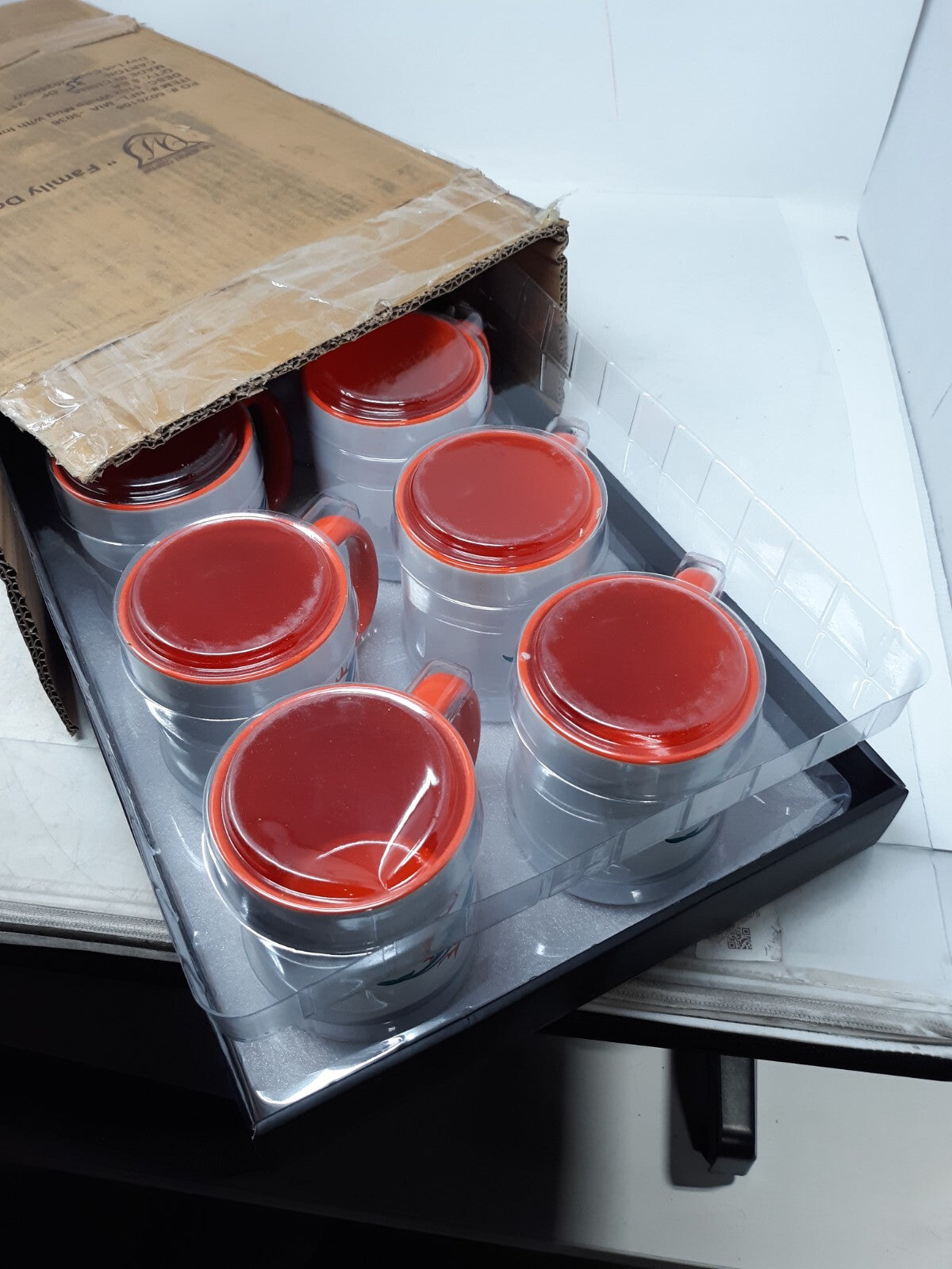 Miami Dolphins 11oz Inner Color Mug White/Orange NFL Licensed - Lot of 8