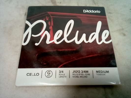 D'Addario Prelude Cello 3/4 J1013 Medium G string
