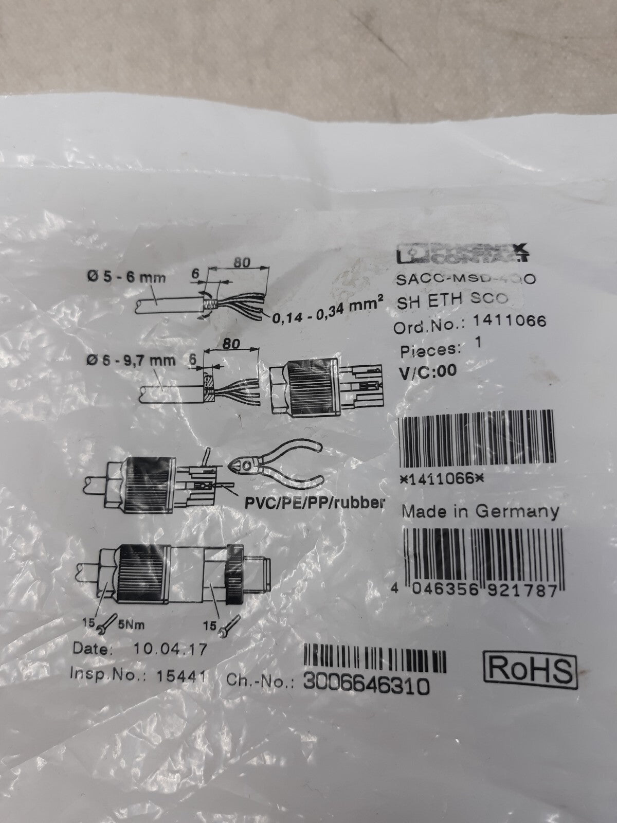 PHOENIX CONTACT 1411066 Stecker M12 PIN