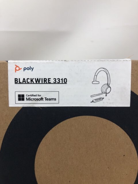 Poly Blackwire 3310 Headset BW3310-M Mono - USB-A, Mini-phone (3.5mm) - Wired