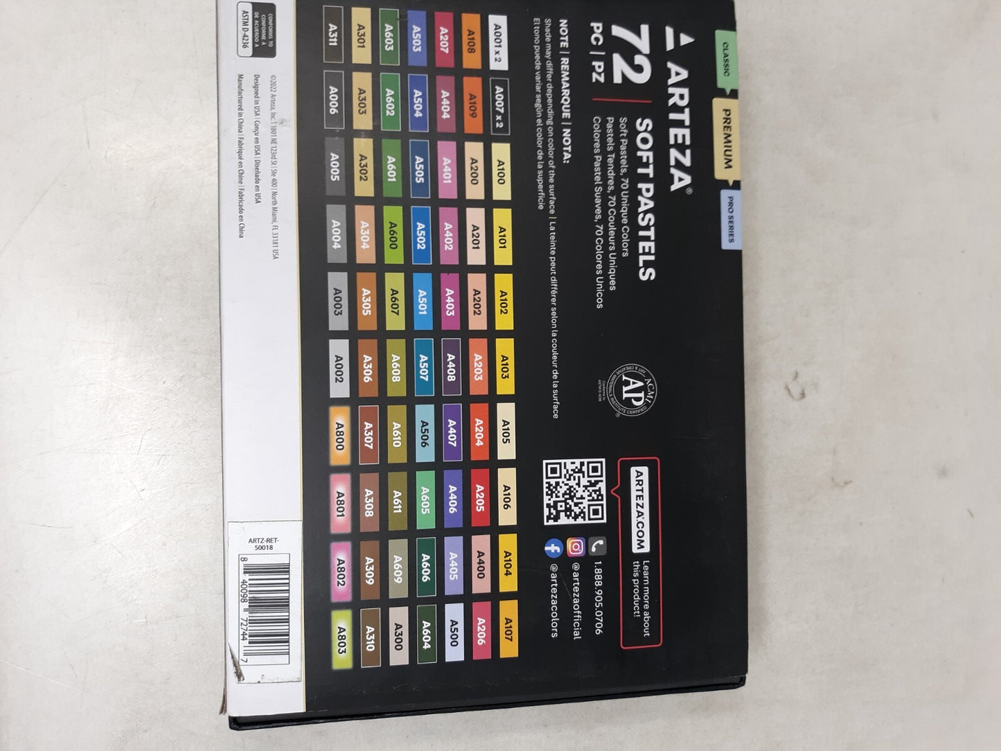 Arteza 72pc. Soft Pastels Premium Smooth Texture Ideal For Blending & Layering