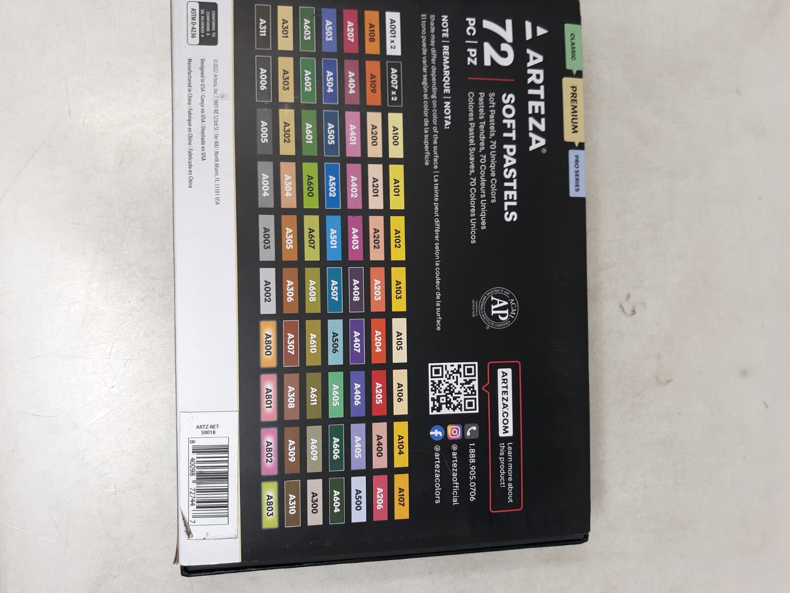 Arteza 72pc. Soft Pastels Premium Smooth Texture Ideal For Blending & Layering