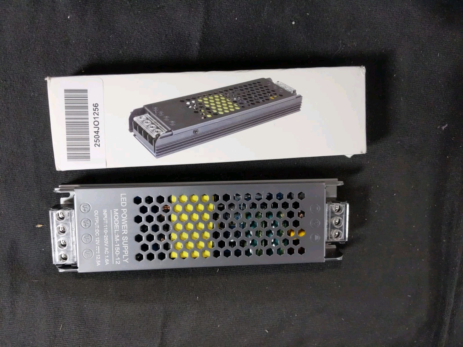 Thin LED Power Supply M-150-12 Input: 110~250V AC 1.6A Output: DC 12V _-- 12.5A