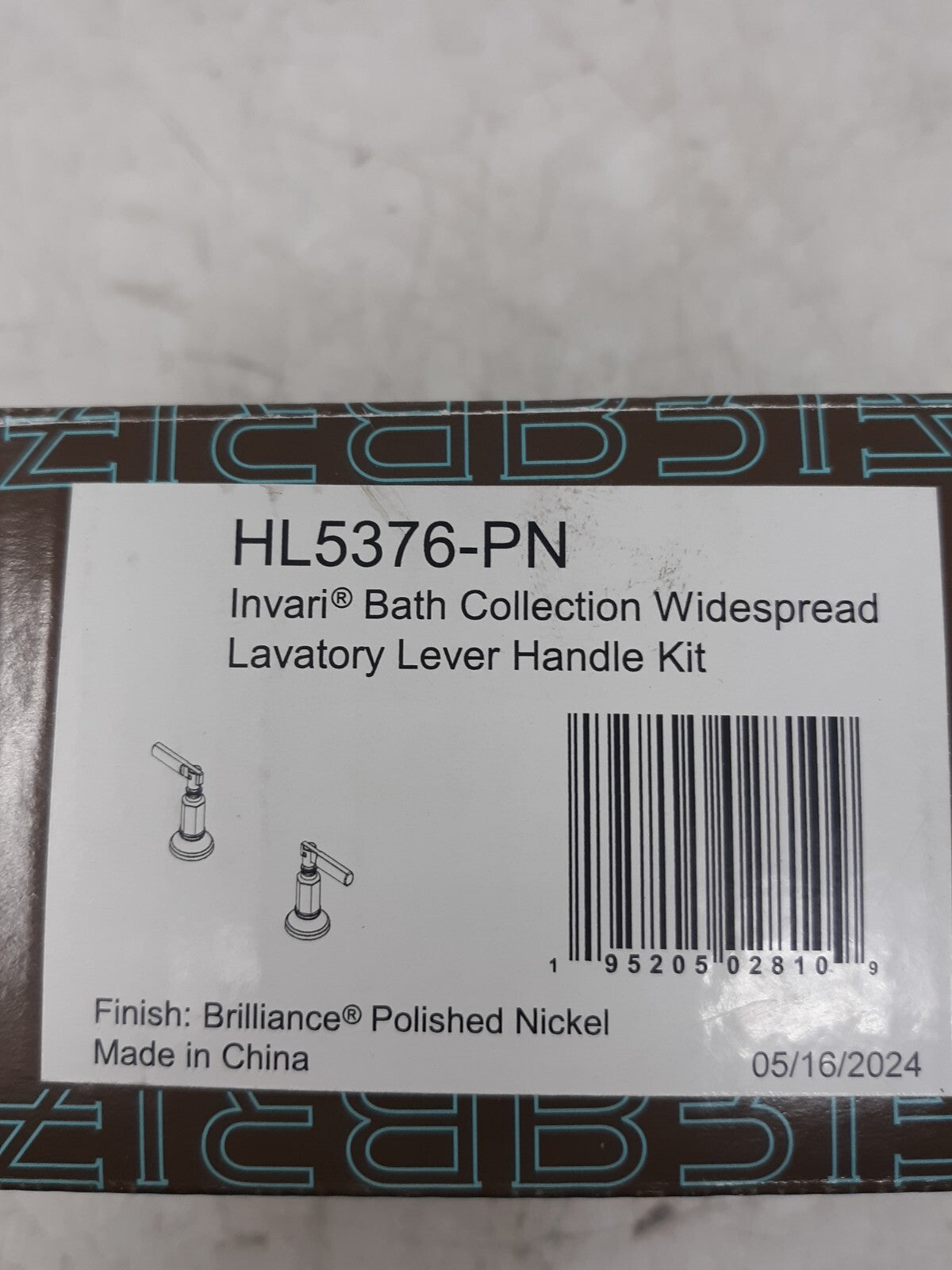 Brizo HL5376-PN Invari Lavatory Lever Handle Kit Polished Nickel
