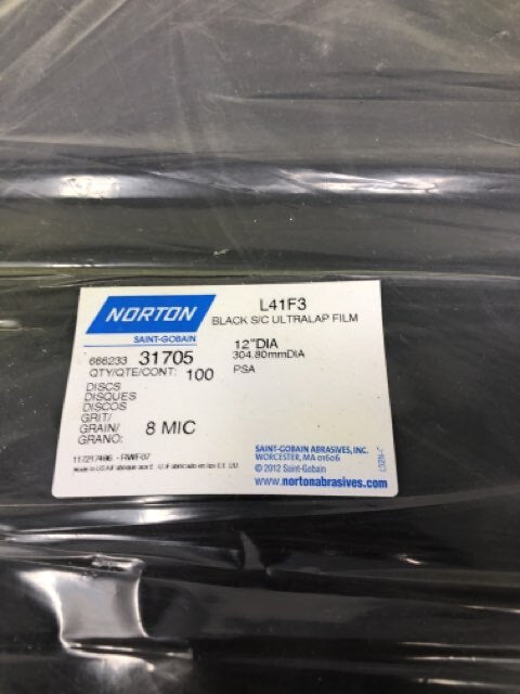 NORTON - Black S/C Utlralap Film 100 pack