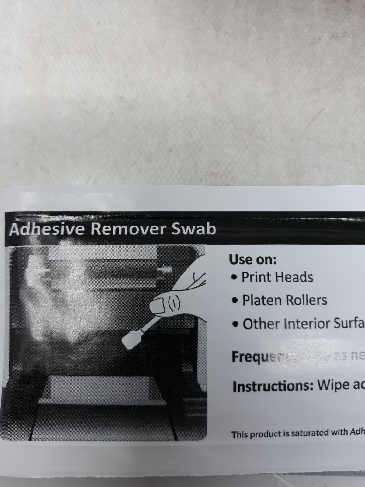 Adhesive Remover Foam Swab - 50 / Case - K3294 K7NV