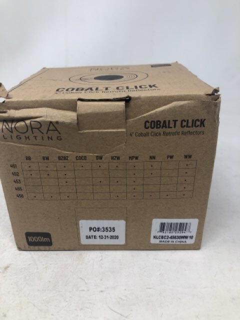 Nora Lighting NLCBC2-45630WW/10 Cobalt Click 4" LED Square Recessed White