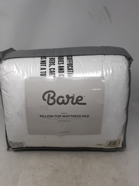 Bare Home Twin XL Pillow-Top Mattress Pad Microplush Fleece 812228033834
