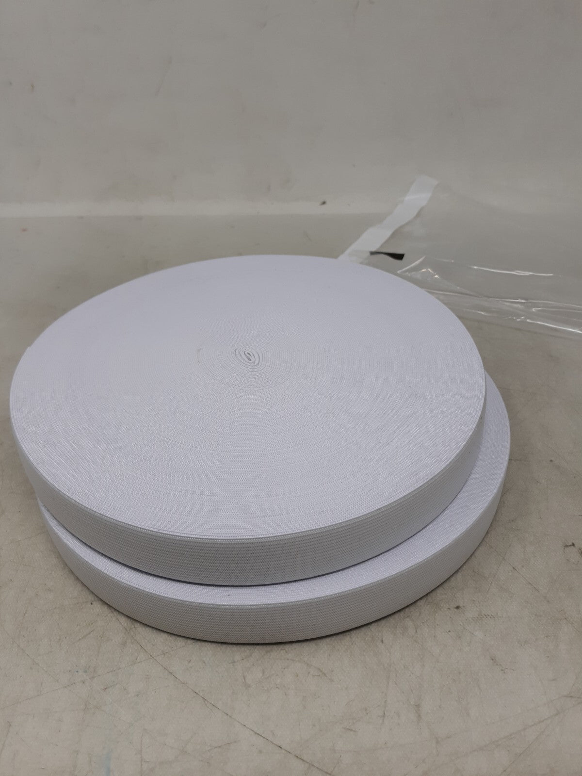 Lot of 2 12 Yards Flat Elastic Band Spool Elastic Cord White 1 inch