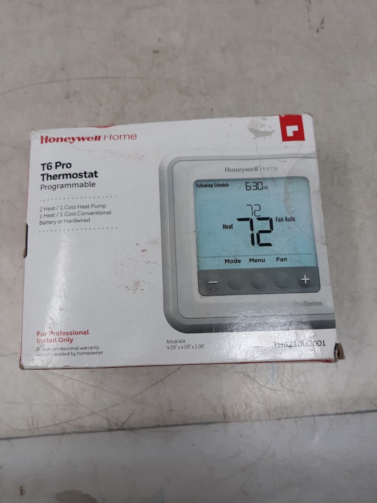 Honeywell T6 Pro Programmable Thermostat (TH6210U2001/U)