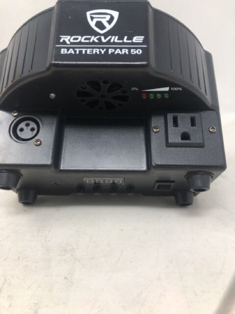 Rockville BATTERY PAR 50 Rechargeable LED DMX DJ Club Wash up-Light W/ Remote
