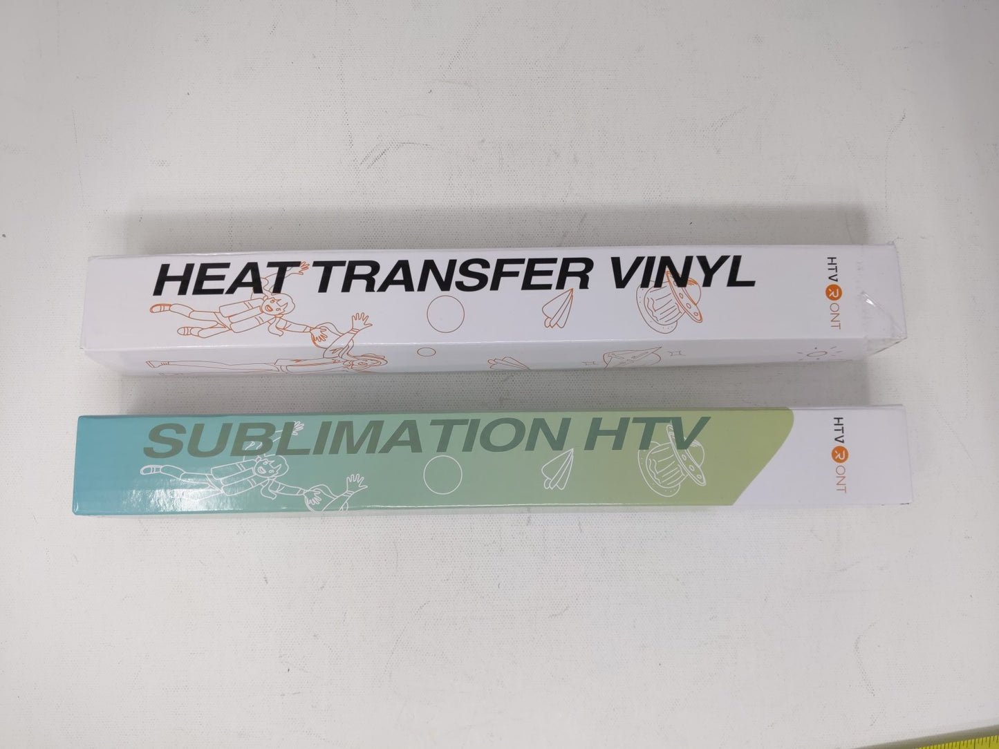 HTVRONT (2 pack) Sublimation Vinyl HTV Matte + Heat transfer viny 12" Tall
