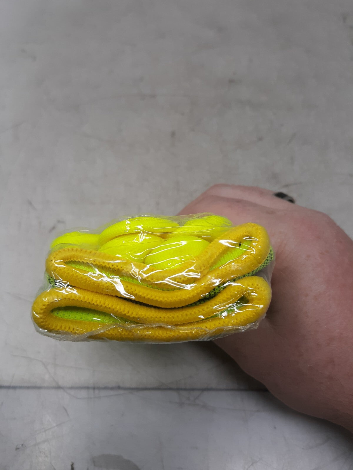 MAGID Liquid Repellent Mechanic ROC HV100 Hi-Viz Yellow Knit Glove 10/XL Nitrile