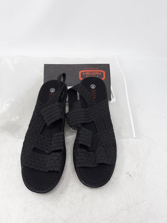 Bernie Mev Wedge Comfort Shoe Black Oasis SZ 39/8.5