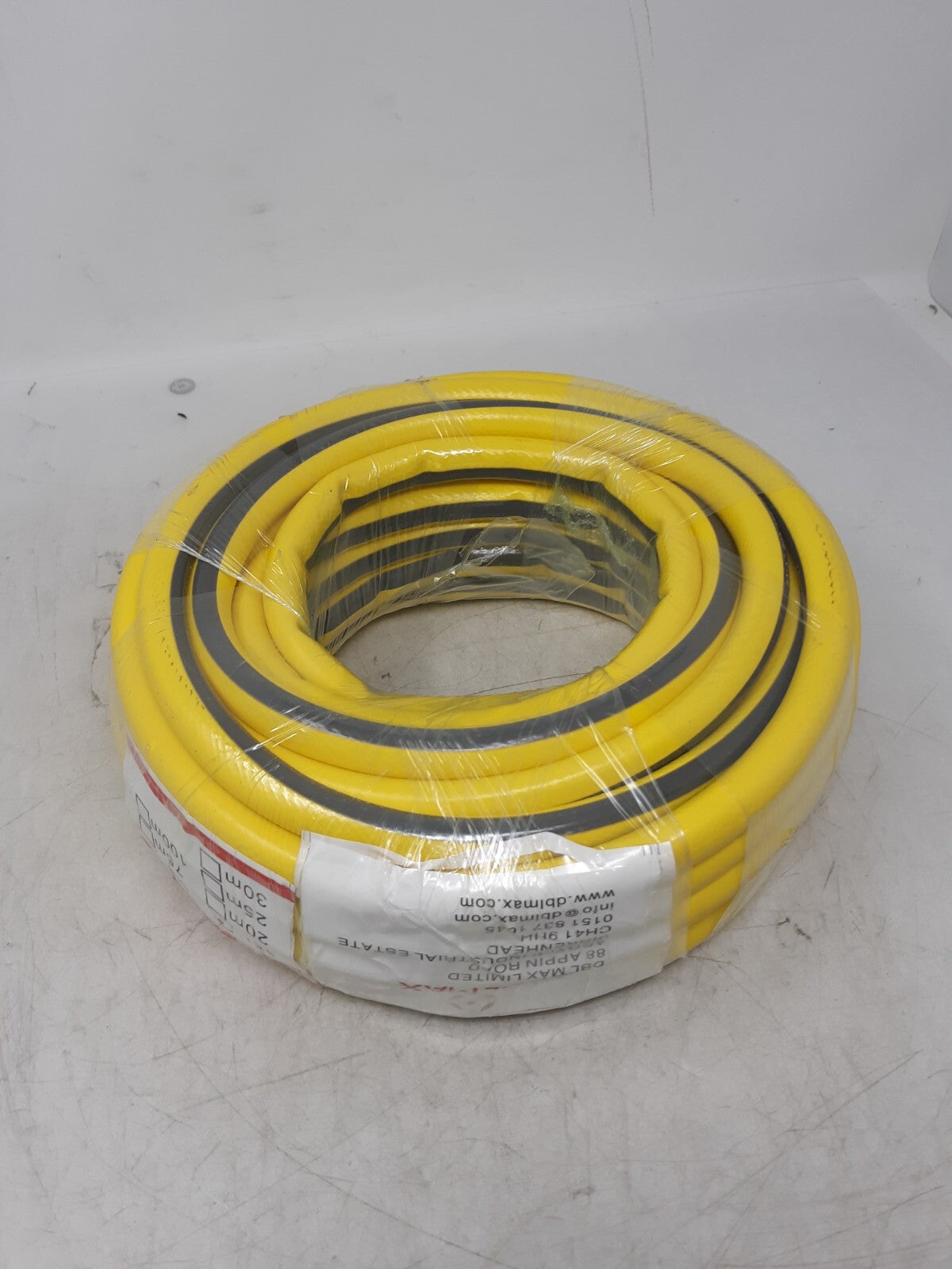 DBL Max 15m PVC Garden Hose Reinforced Heavy-Duty Watering Pipe - Yellow