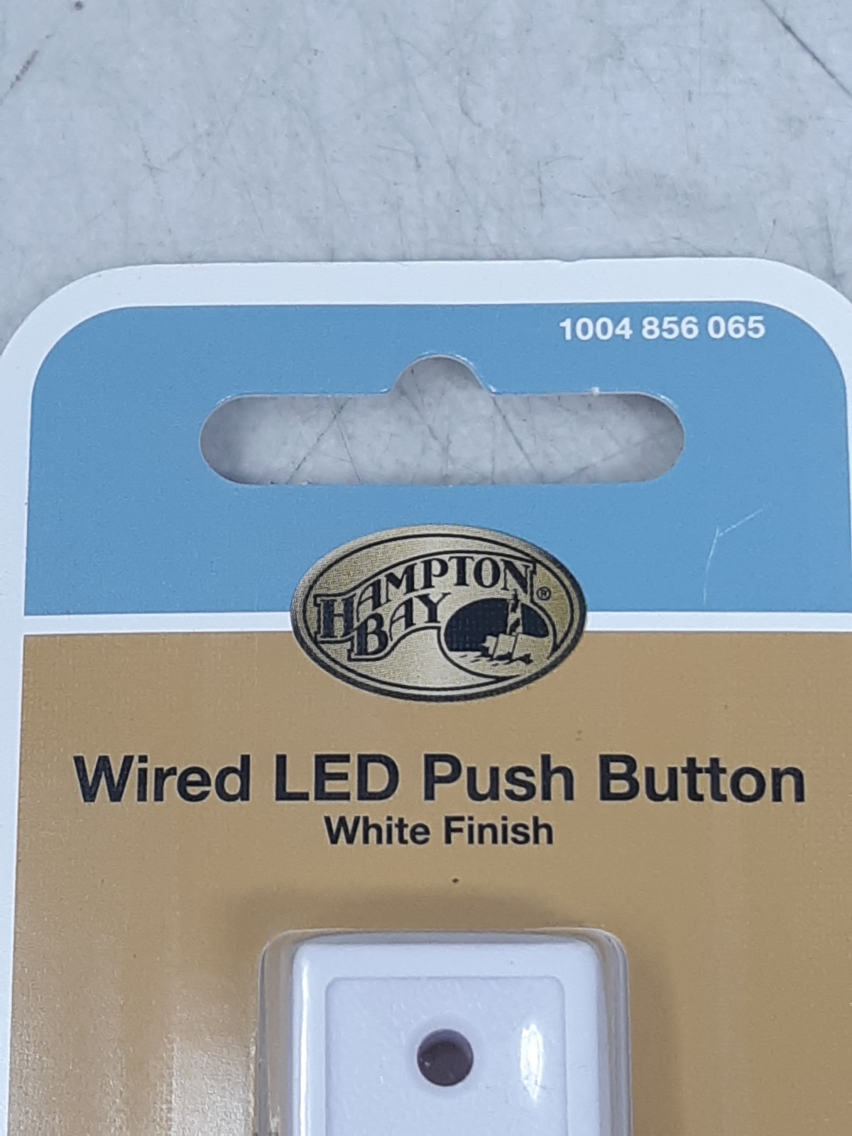 Hampton Bay HB-315-1-90 Wired LED Doorbell Push Button White Finish – Lighted