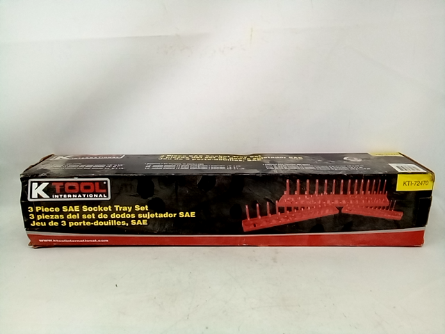 K Tool International KTI72470 SAE Socket Holder Set, Red - 3 Piece