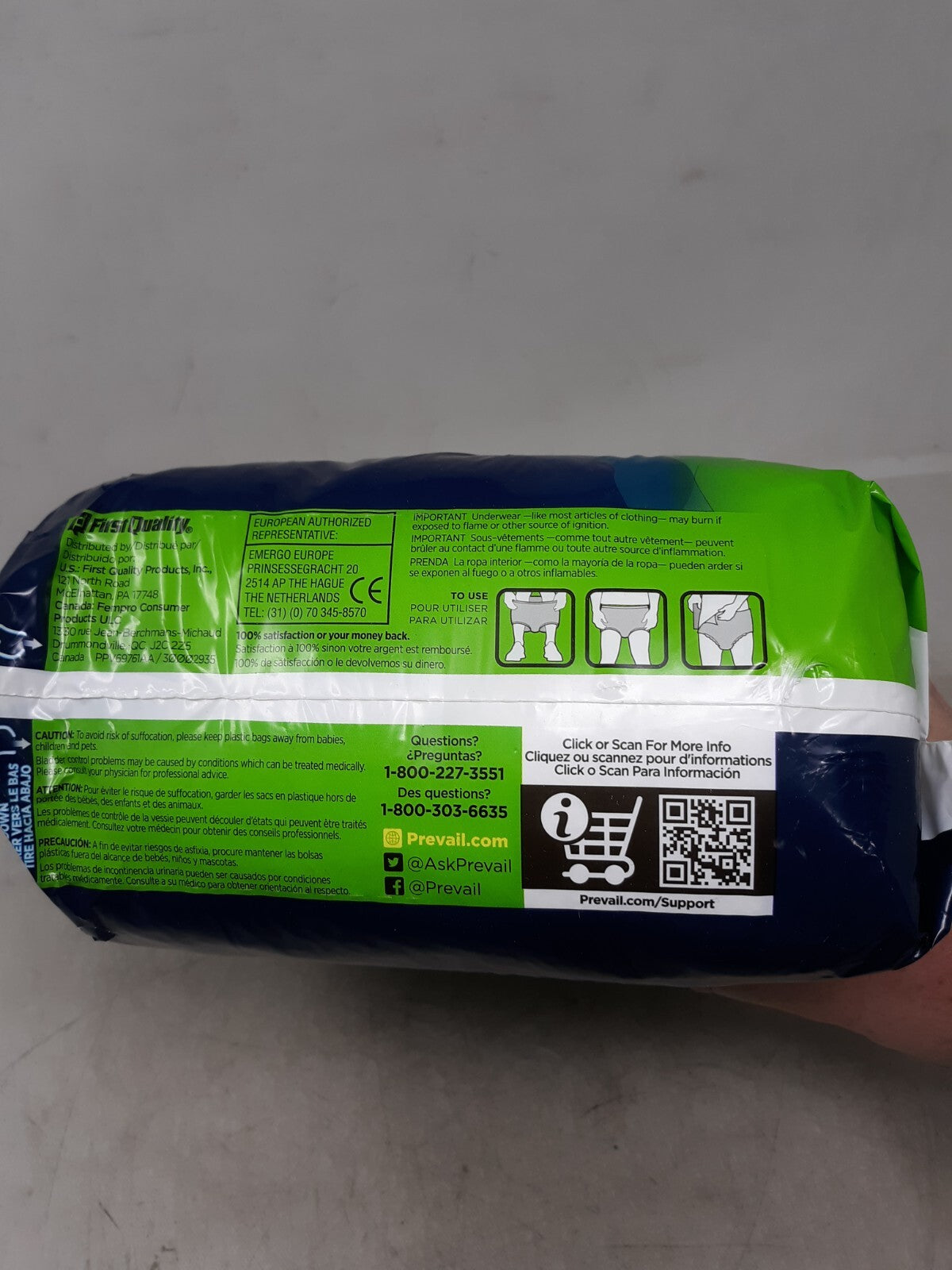Prevail Daily Disposable Underwear Large Extra 18 Ct PV-513