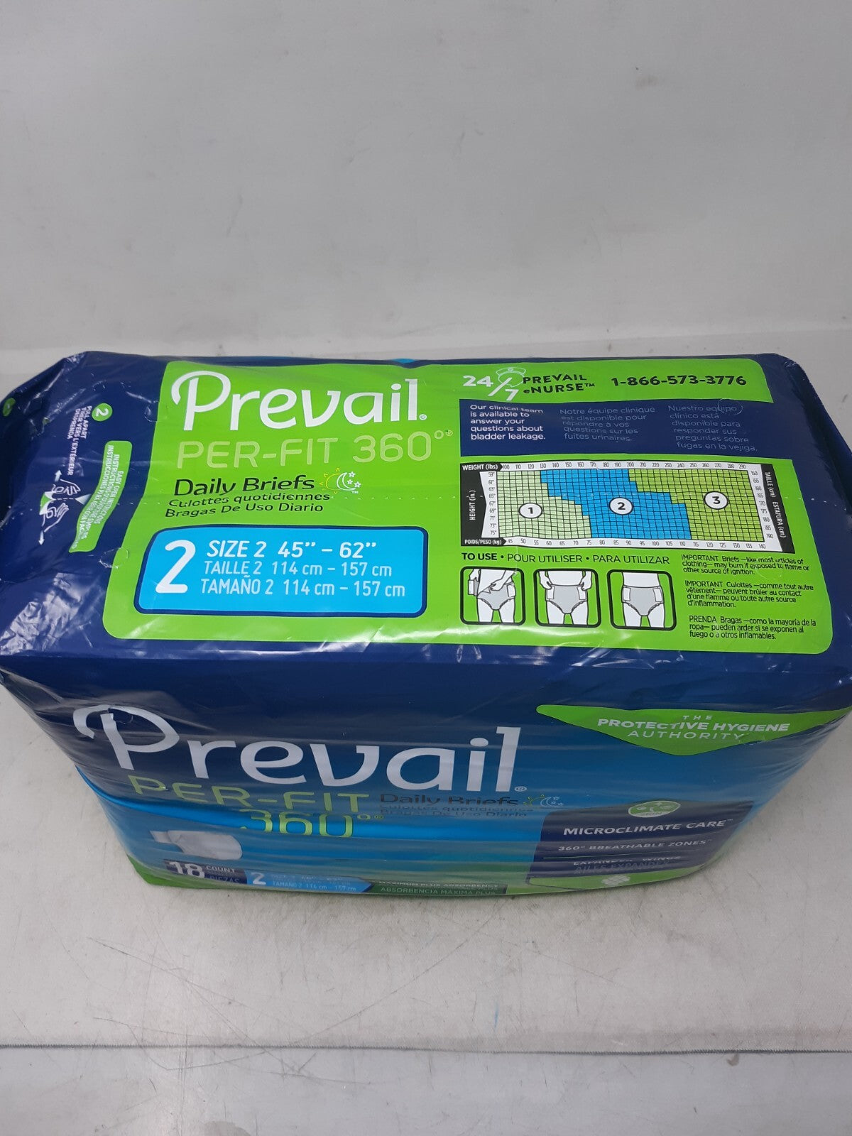 Prevail Incontinence Brief Breathable PFNG-013/1 18 Ct