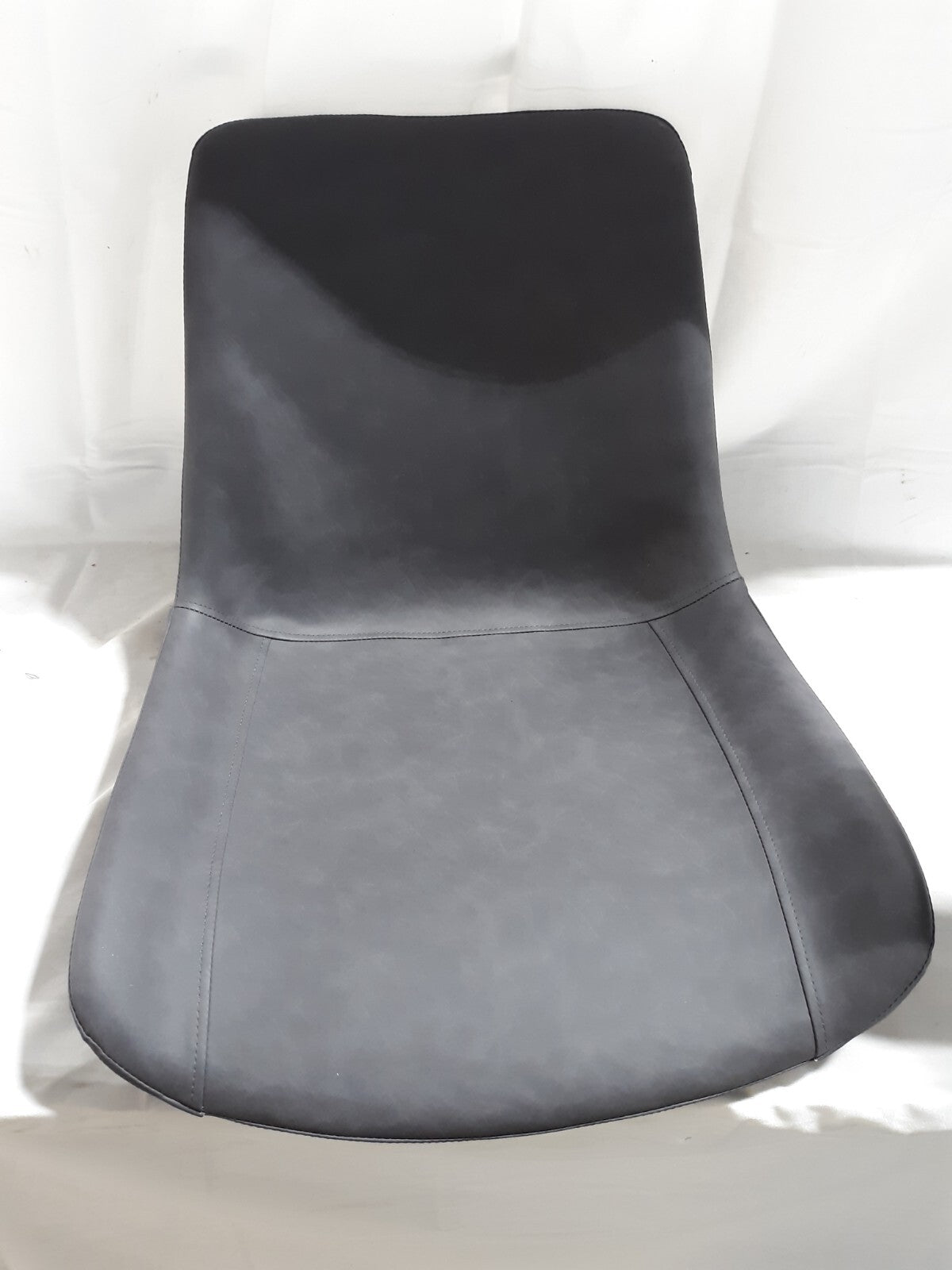 Molded Faux Leather Dinning Bucket Seat Grey (Seat Only)