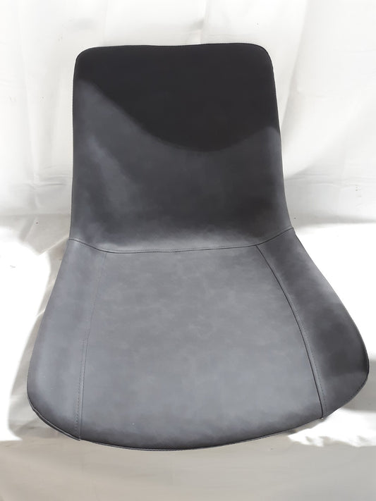 Molded Faux Leather Dinning Bucket Seat Grey (Seat Only)