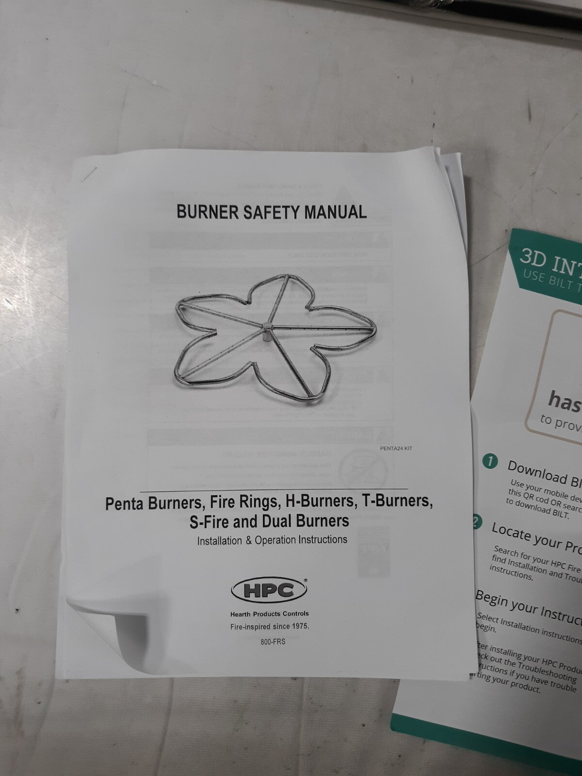 HPC Fire Square Stainless Steel Fire Pit Burner, 24in. x 24in., Propane Gas