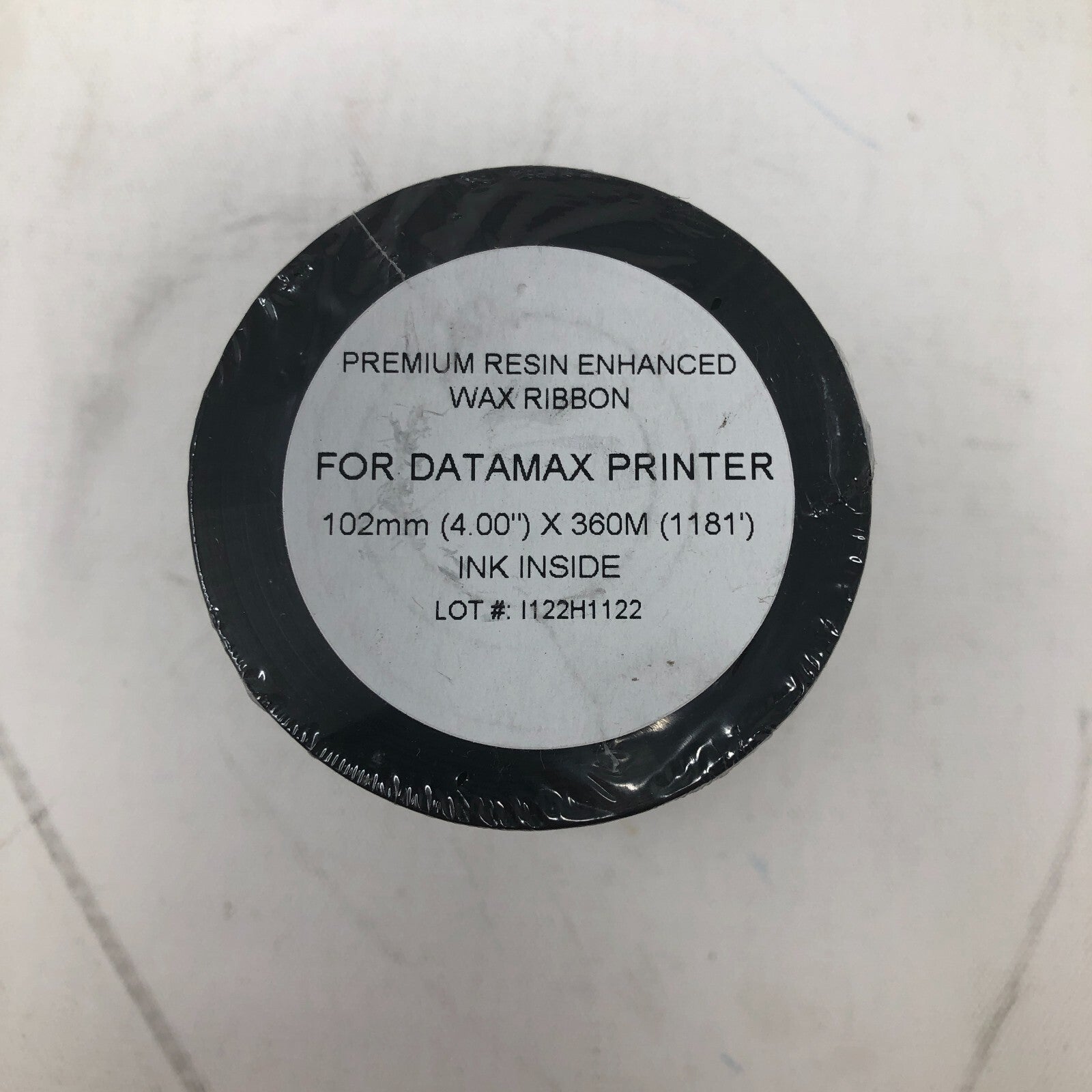 Premium Resin Enhanced Wax Ribbon for Datamax Printer 4" x 1181': Ink Inside