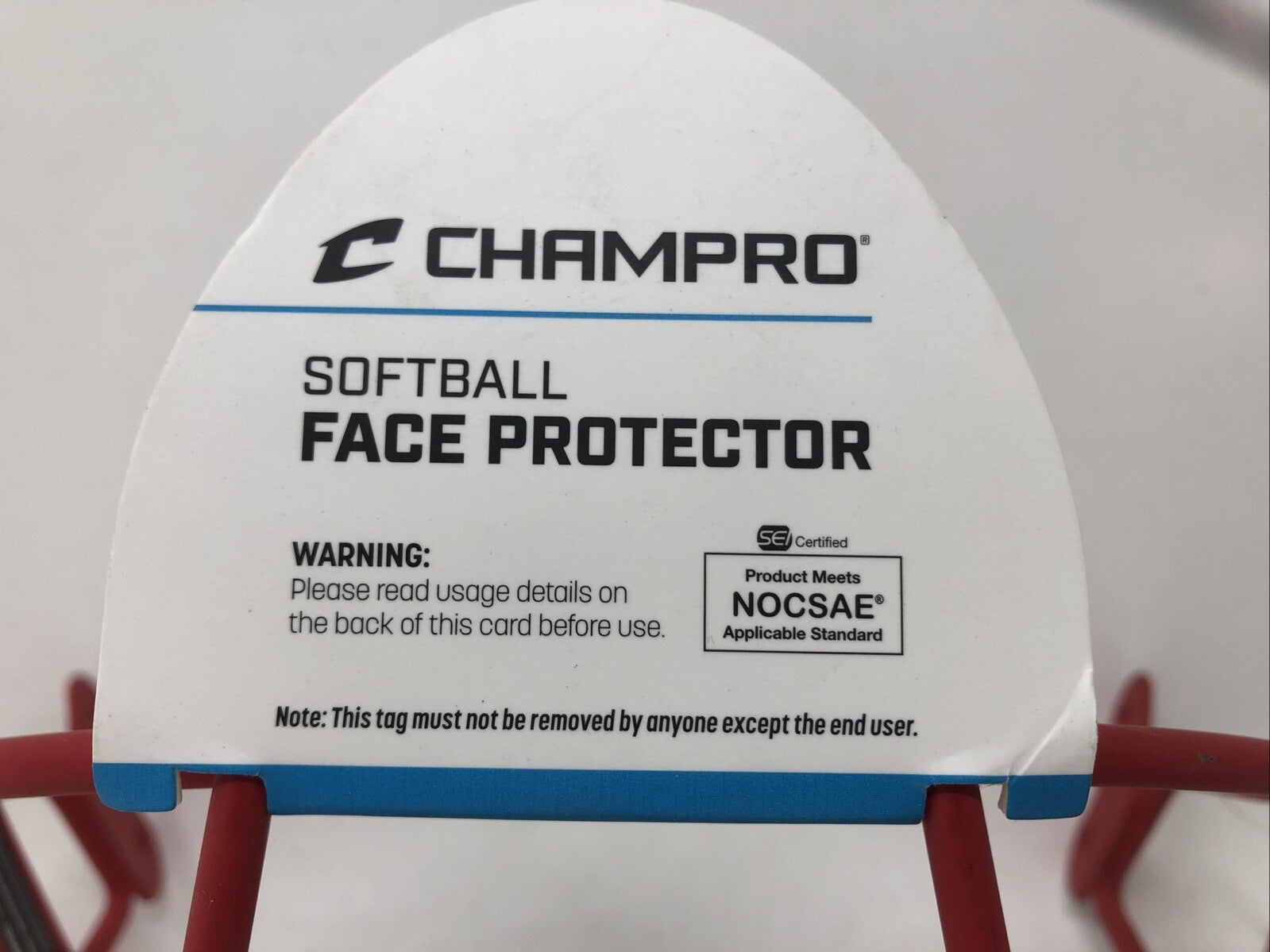 Champro RED Softball Face Protector HXMS-1