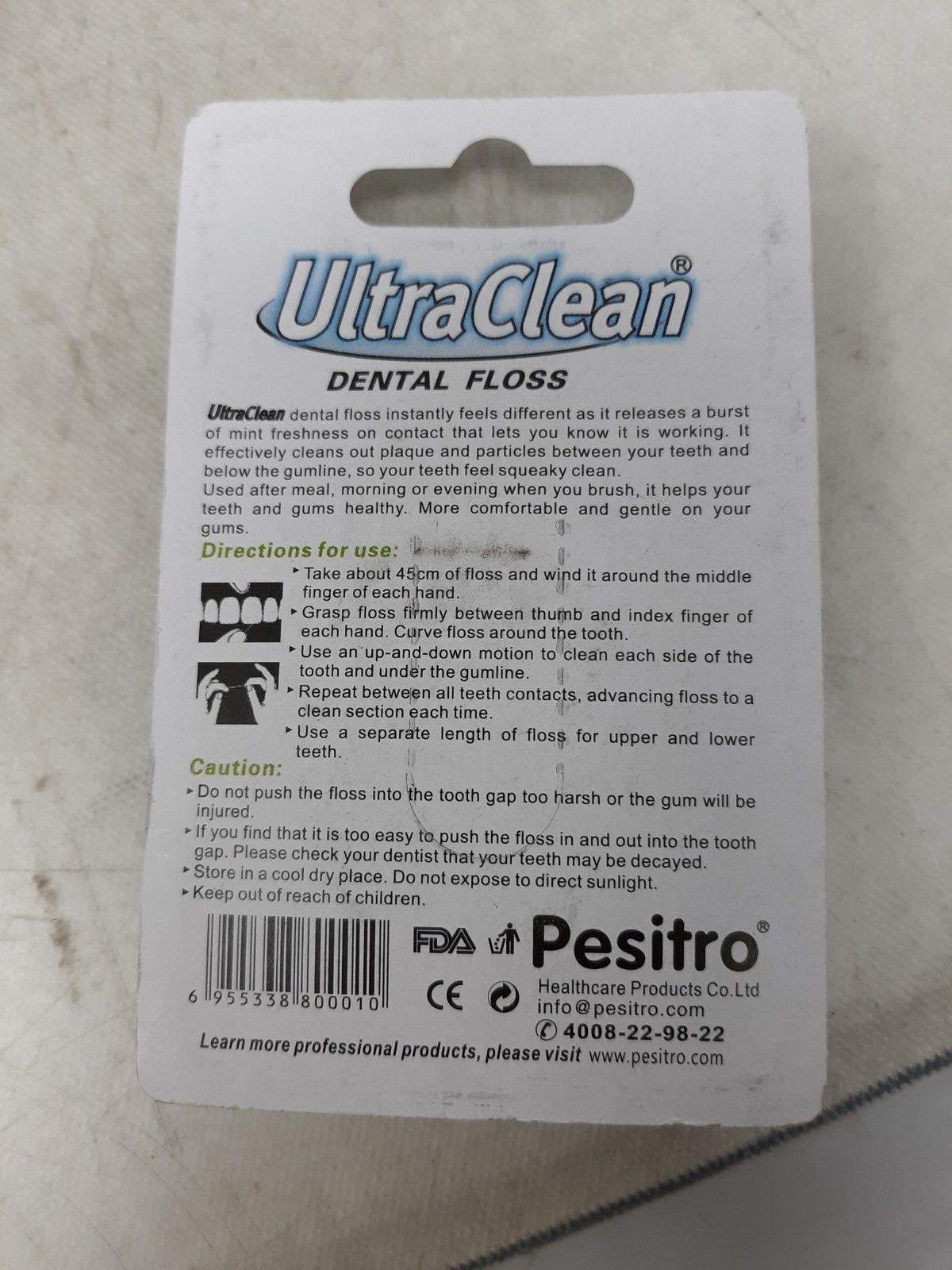 Lot of 5 Pesitro Ultra Clean Expansion Dental Floss 50 Meters