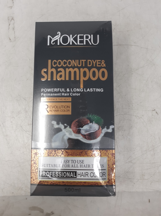 MOKERU Coconut Dye & Shampoo 500ml Permanent Hair Color – Grape Red #4