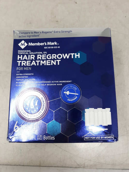 Member's Mark Hair Regrowth Treatment for Men- 2 fl. oz, 6ct