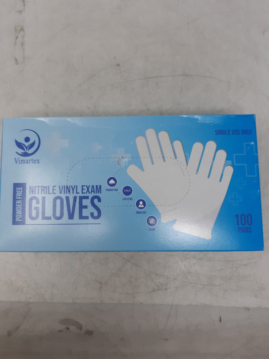 Vimartex Nitrile Vinyl Exam Gloves – Powder-Free, Latex-Free, Large Size