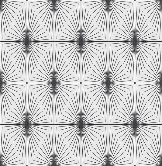 A-Street Prints Designer Wallpaper ~ Eclipse Pattern B&W, 56 sqft, FD23824