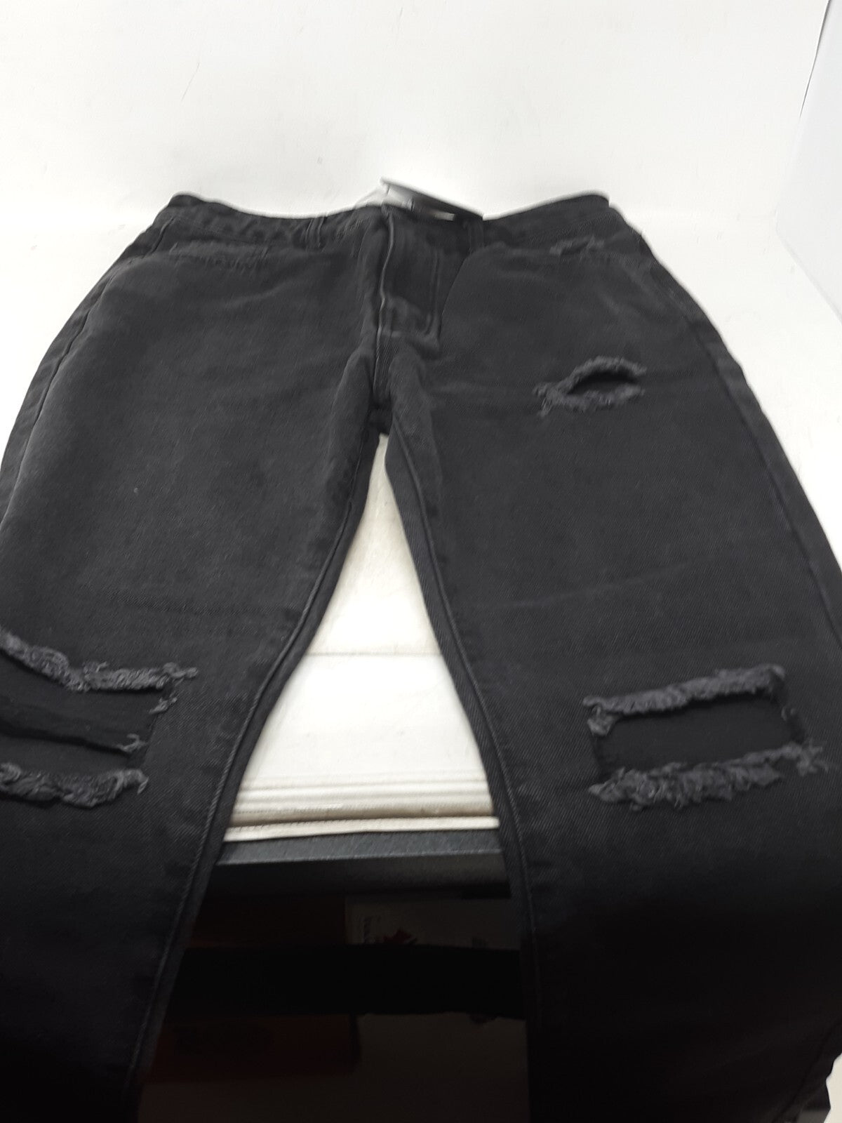 Princess Polly Hayden Knee Rip Distressed High Rise Straight Leg Jeans Women’s 6