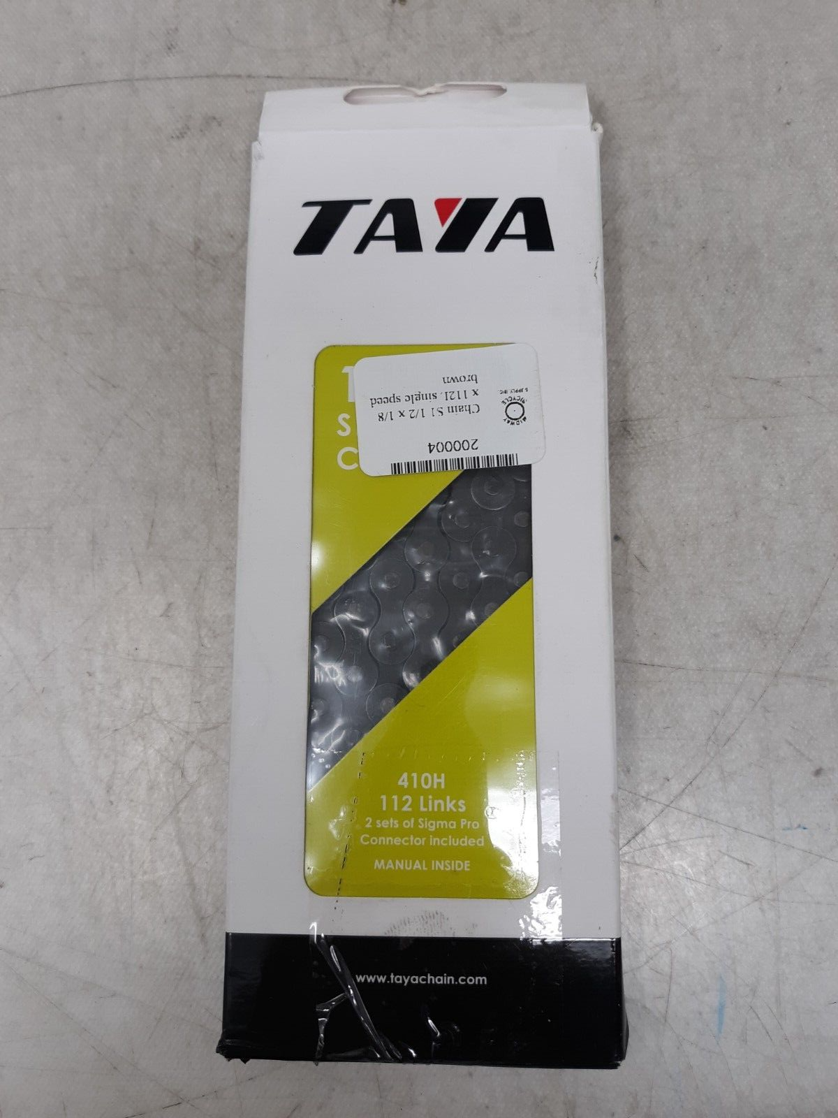 Taya 410H Single Speed Bicycle Cycle Bike Chain 1/2 x 1/8 - 112L Black / Black
