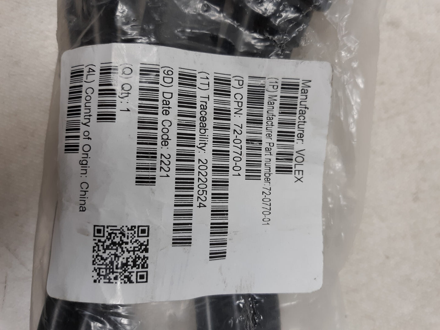 Volex 72-0770-01 Power Cord Cable 6ft 125V 16AWG 13A C15 Notched